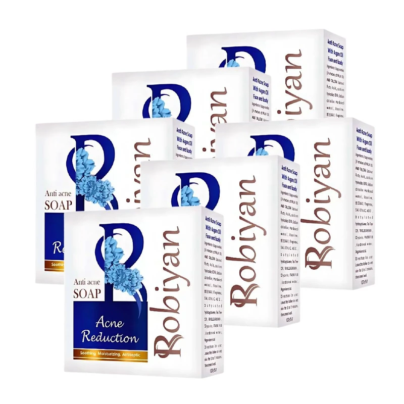 صابون شستشو روبیان مدل ضدجوش وزن 100 گرم مجموعه 6 عددی