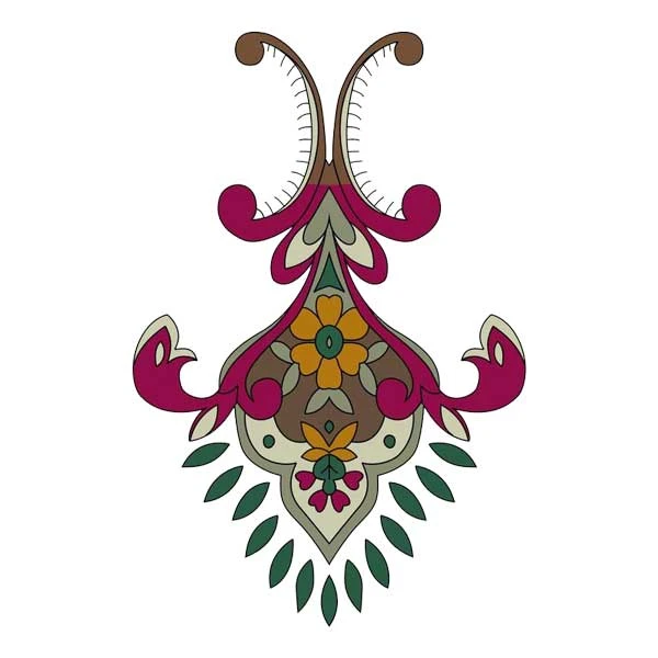 استیکر پارچه و لباس پاد آفرین مدل بته جقه سنتی کد 962