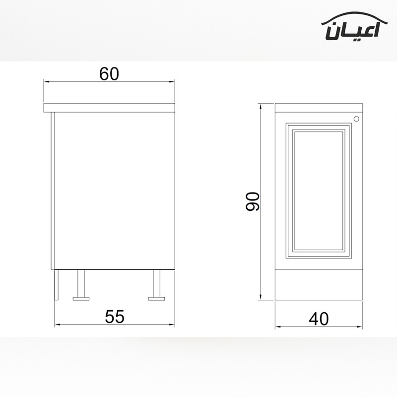 کابینت آشپزخانه اعیان مدل FH CG23 کابینت آشپزخانه اعیان مدل FH CG23