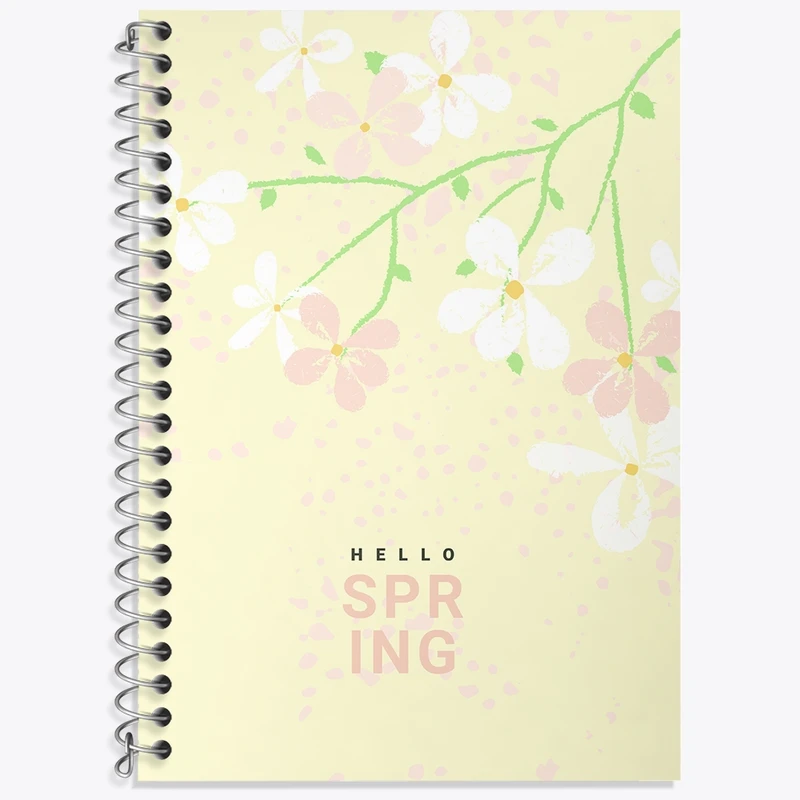 دفتر زبان 50 برگ خندالو مدل دو خط طرح مینیمال کد N666