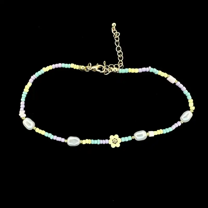 پابند زنانه سیکس مدل مهره ای گل