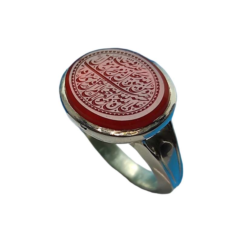 انگشتر نقره مردانه مدل عقیق یمنی