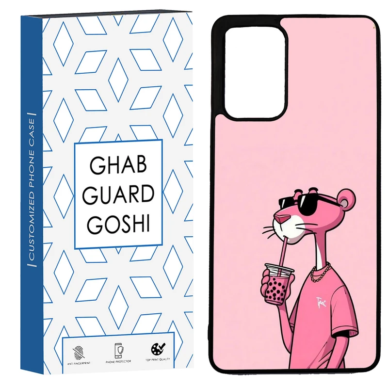 کاور قاب گارد گوشی طرح پلنگ صورتی کد TPU-213 مناسب برای گوشی موبایل سامسونگ Galaxy A72