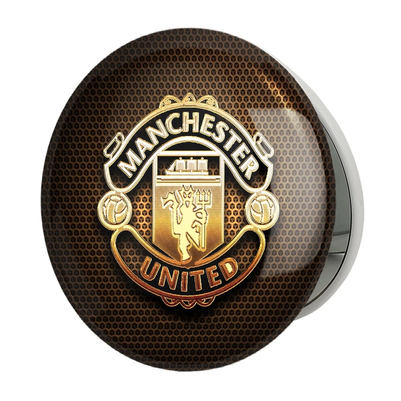 آینه جیبی خندالو طرح باشگاه منچستر یونایتد مدل تاشو کد 26484 