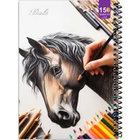 دفتر نقاشی 150 برگ انتشارات  بله مدل رحلی طرح فانتزی طراحی اسب کد A4-P188
