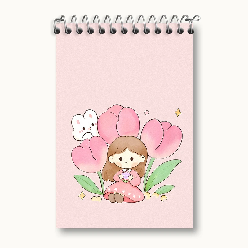 دفتر یادداشت 50 برگ خندالو طرح دخترانه کد N4313