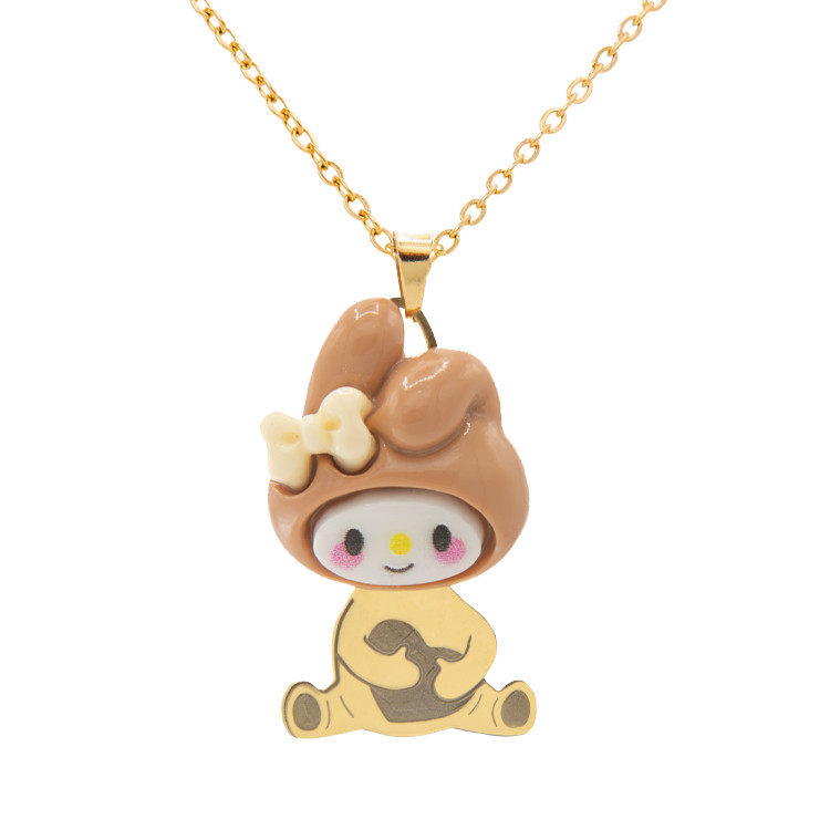 گردنبند طلا 18 عیار دخترانه ژابیز مدل خرگوش