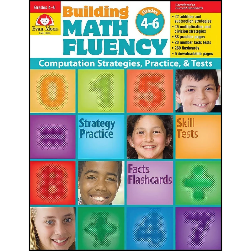 کتاب Building Math Fluency, Grades 4 - 6 اثر Evan Moor انتشارات Evan Moor Educational Publishers
