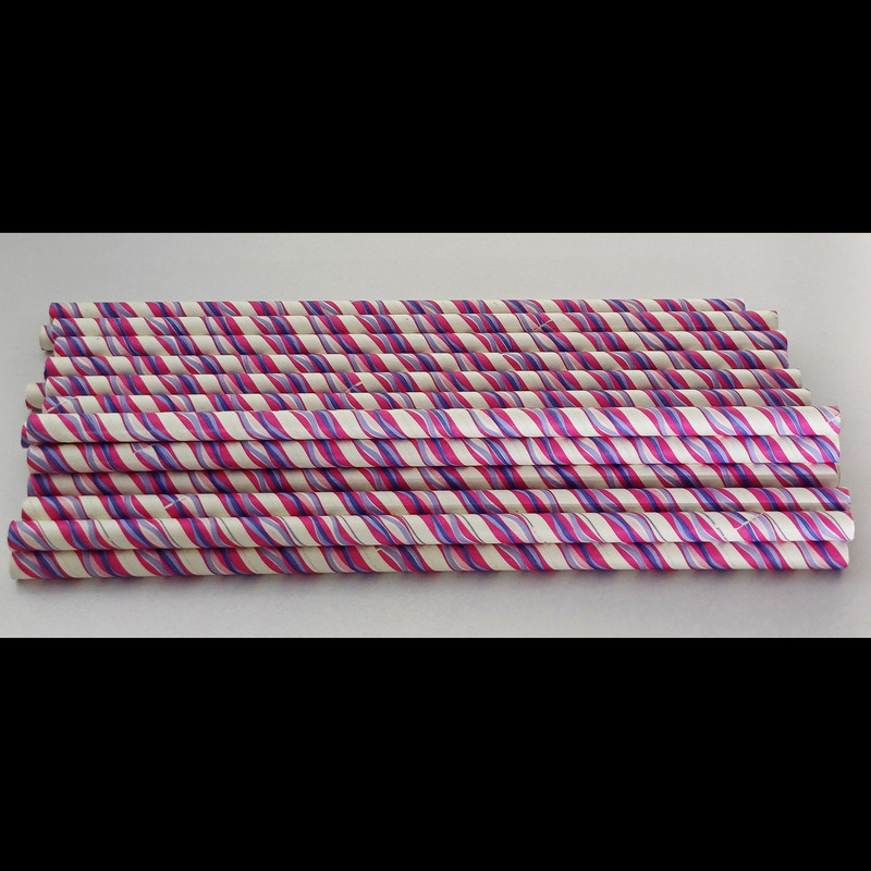 نی نوشیدنی یکبار مصرف مدل کاغذ بسته 100 عددی