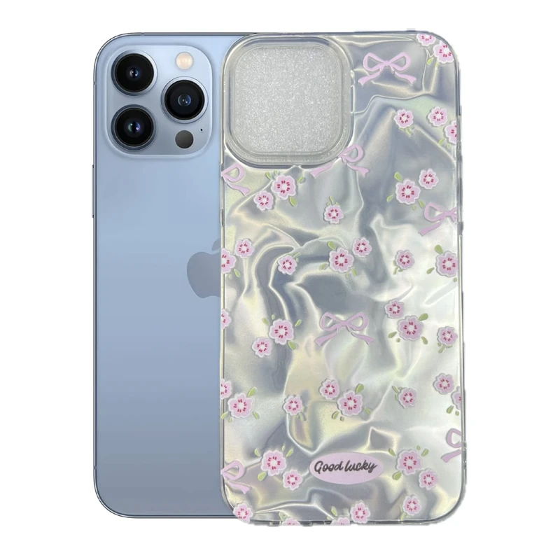 کاور طرح گل و پاپیون مناسب برای گوشی موبایل اپل iPhone 13 Pro Max