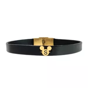 دستبند طلا 18 عیار دخترانه لیردا مدل حرف S