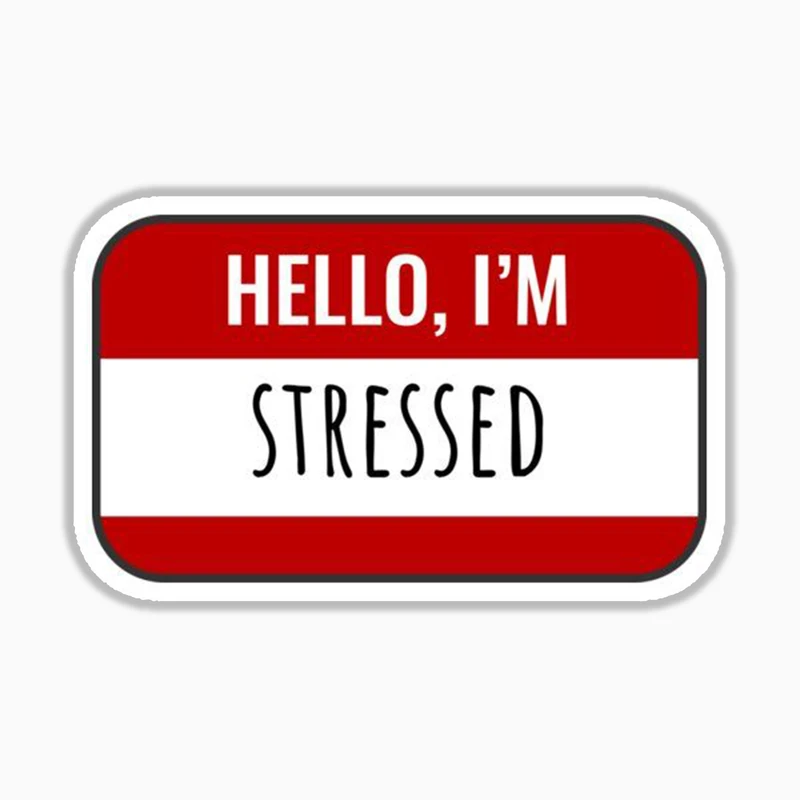 استیکر لپ تاپ و موبایل بووم طرح سلام من استرس دارم کد MR3