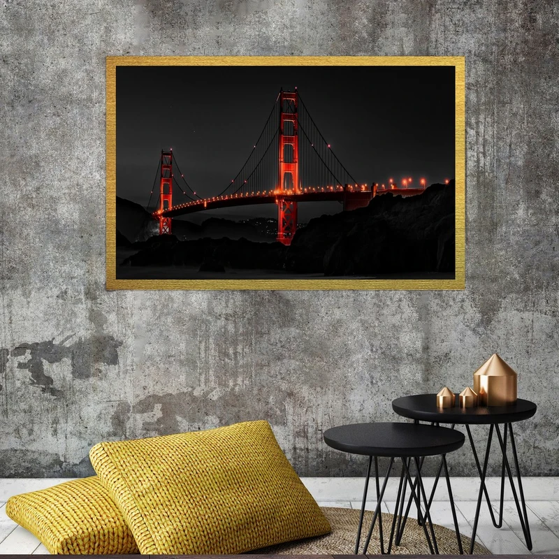 تابلو بکلیت طرح منظره شهری و پل مدل قاب شاسی T-S7429