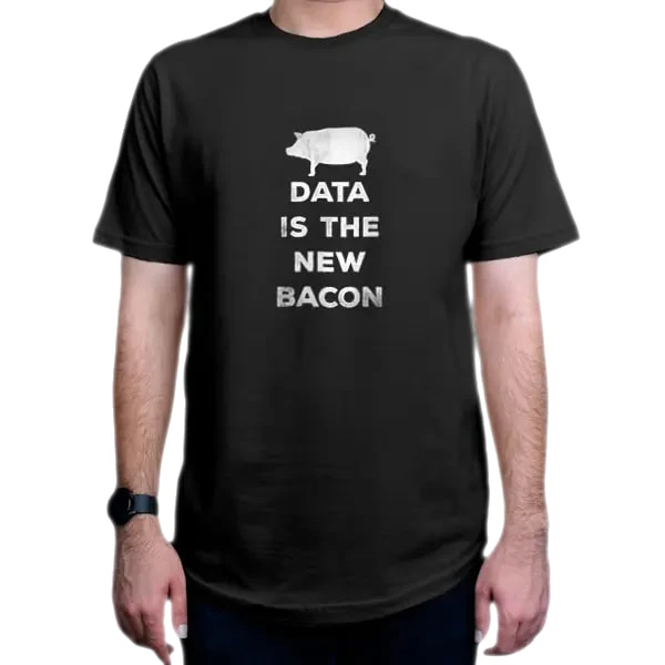 تی شرت آستین کوتاه مردانه مدل برنامه نویسی کد Data Is The New Bacon