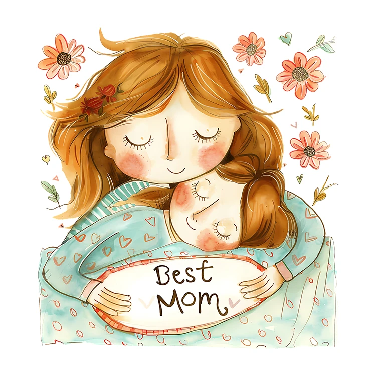 استیکر پارچه و لباس پاد آفرین مدل مادر کد S403