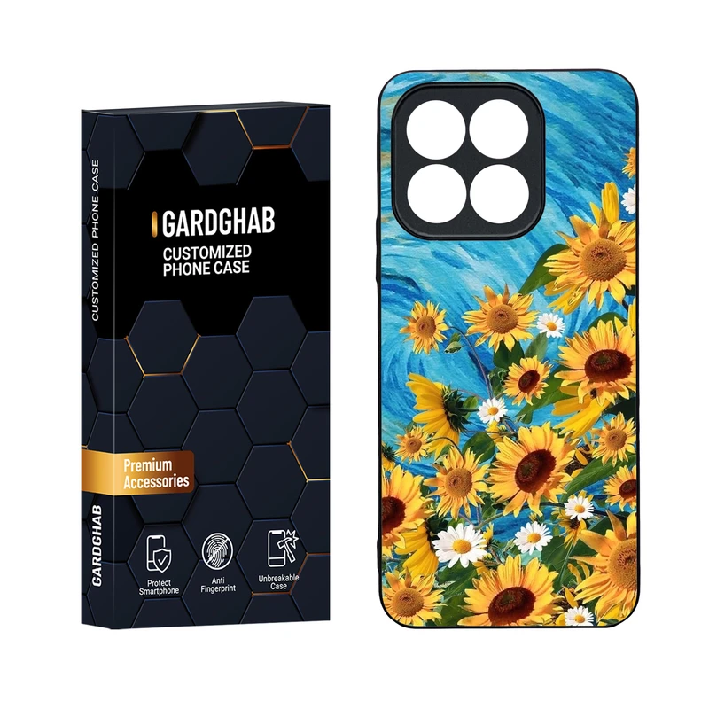 کاور گارد قاب مدل دور ژله ای پشت  گلس هنری  مناسب برای گوشی موبایل  آنر X8b 4G