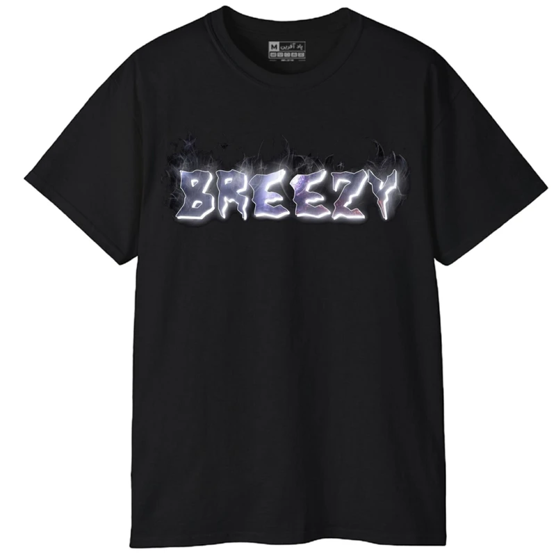 تی شرت آستین کوتاه مردانه پاد آفرین مدل کلمه انگلیسی کد 204