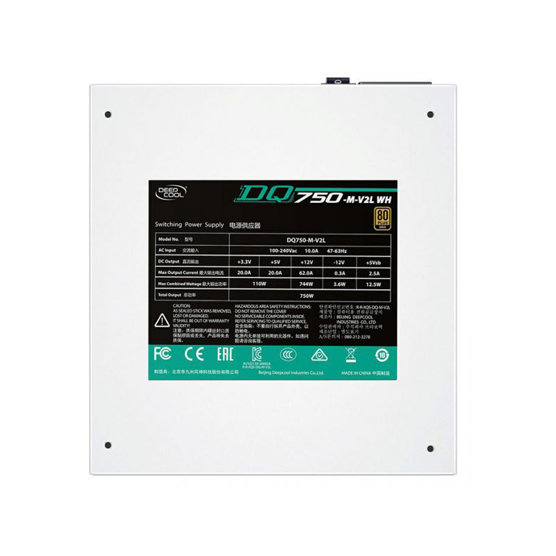 منبع تغذیه کامپیوتر 750 وات دیپ کول مدل DQ750-M-V2L WH