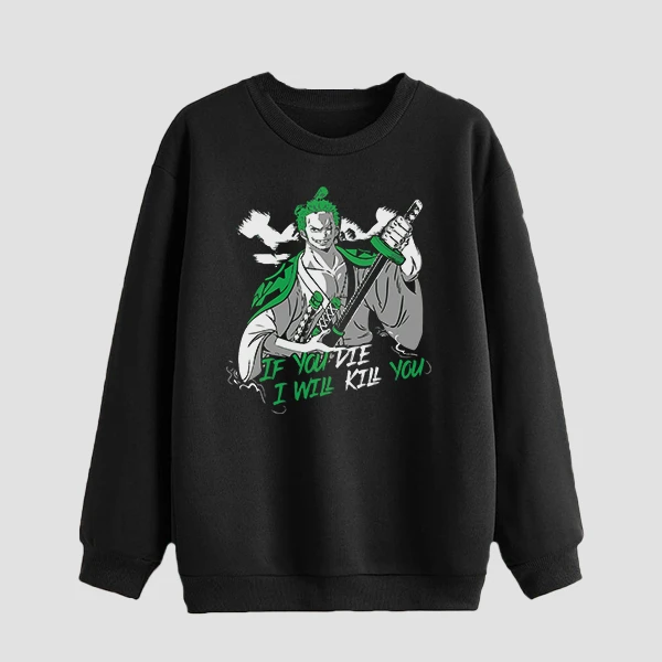 سویشرت مردانه مدل دورس انیمه ای وان پیس شخصین زورو کد anm140