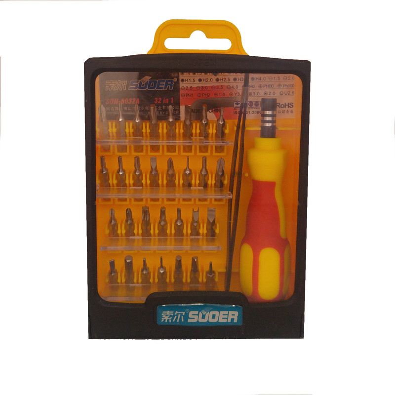 مجموعه 32عددی پیچ گوشتی و سری پیچ گوشتی سوعر مدل SON_6032A