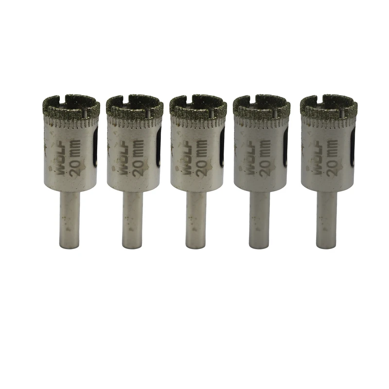 مته گرد بر شیشه ولف مدل YP-020 سایز 20 میلی متر مجموعه 5 عددی 