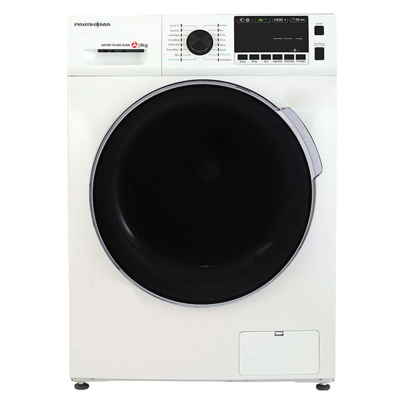 ماشین لباسشویی پاکشوما مدل BWF 40801 WT ظرفیت 8 کیلوگرم