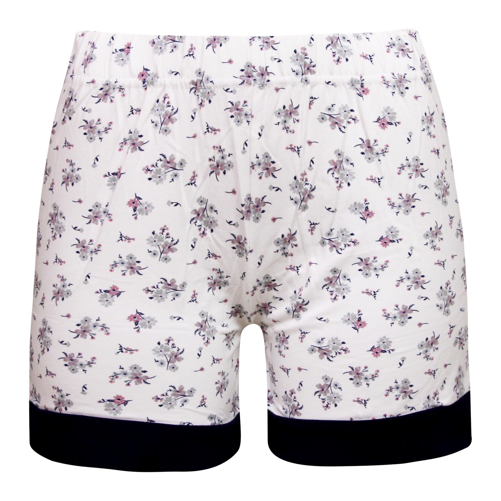 ست تاپ و شلوارک زنانه کوزا مدل پنبه ای کد 9184-3 رنگ سرمه ای -  - 3