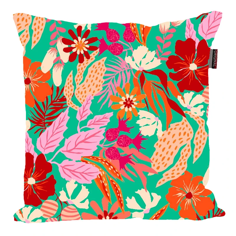 کوسن پاد آفرین مدل فانتزی طرح گل و برگ کد PK40639