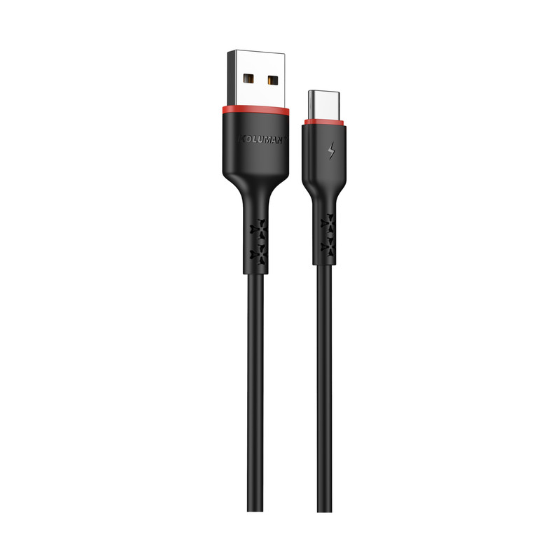 کابل تبدیل USB به USB-C کلومن پلاس مدل K5+ single طول 2 متر
