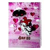 دفتر مشق 80 برگ آوان مدل حاشیه دار طرح کرومی و ملودی کد LF1