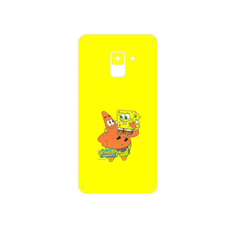 برچسب پوششی ماهوت مدل SpongeBob SquarePants مناسب برای گوشی موبایل سامسونگ Galaxy A8 2018