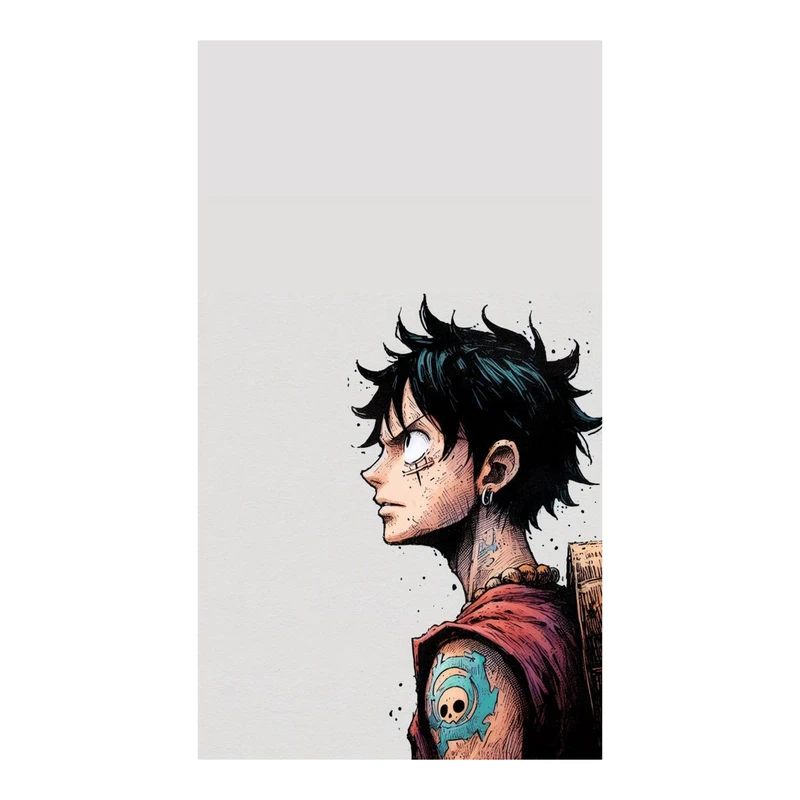 استیکر لپ تاپ و موبایل مدل انیمه طرح مانکی دی لوفی کد 175