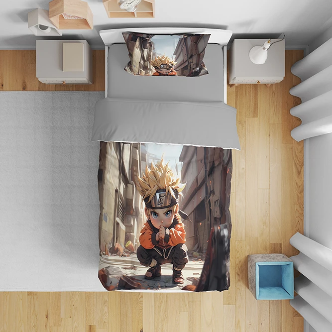 سرویس روتختی کودک مدل پسربچه کارتونی 5166 تک نفره 5 تکه