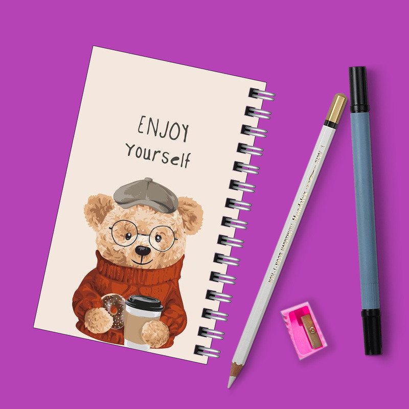 دفترچه یادداشت مدل to do list طرح با خودت صفا کن تدی کد 9309911