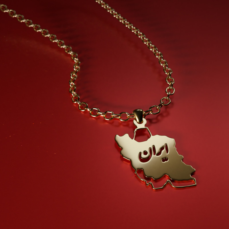 آویز گردنبند طلا 18 عیار زنانه مدوپد مدل ایران کد kc18757 آویز گردنبند طلا 18 عیار زنانه مدوپد مدل ایران کد kc18757