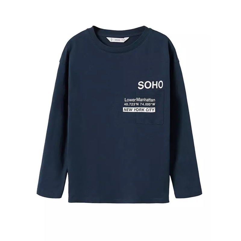 تی شرت آستین بلند پسرانه مانگو مدل soho 678