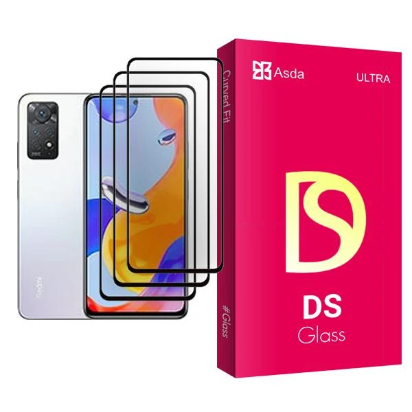 محافظ صفحه نمایش آسدا مدل DS Glass MIX003 مناسب برای گوشی موبایل شیائومی Redmi Note 11 Pro بسته سه عددی
