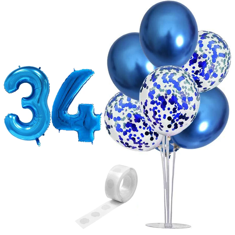  بادکنک آرایی مستر تم طرح کروم شیشه ای پولکی کد 34 بسته 11 عددی