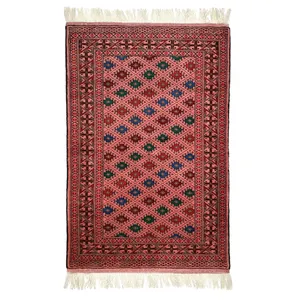فرش دستبافت یک و نیم متری مدل ترکمن کد 1014