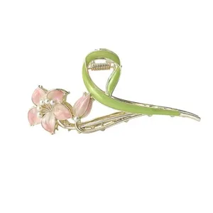 کلیپس مو زنانه مدل فلزی طرح گل بهار 