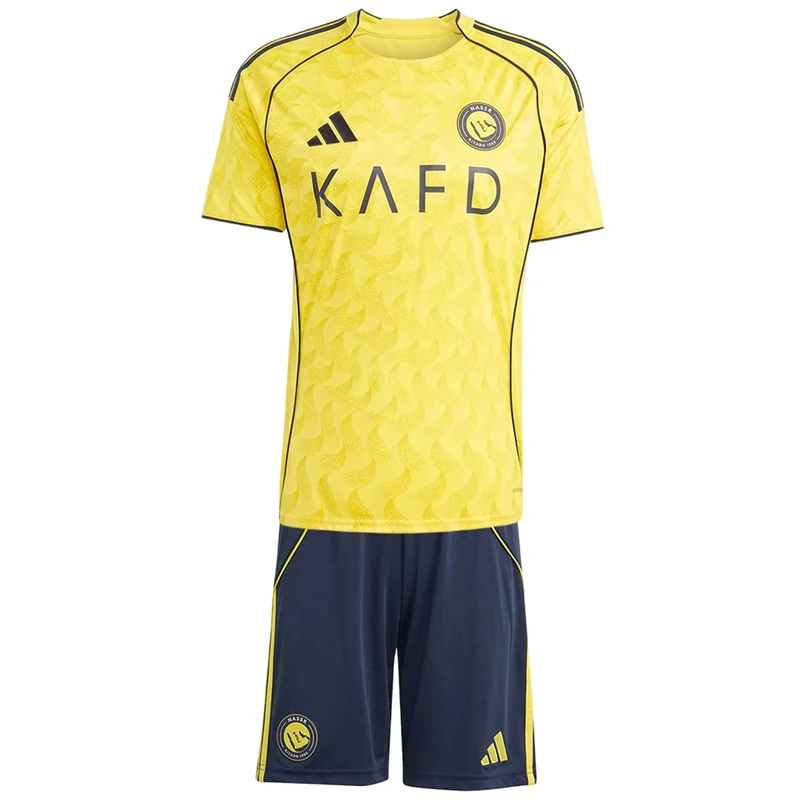 ست تی‌شرت و شلوارک ورزشی پسرانه مدل النصر عربستان Home 2026