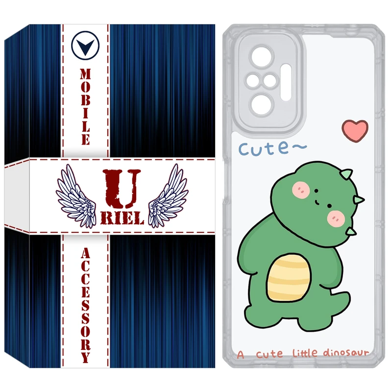 کاور یوریل قاب مدل Clear کد 3 طرح دایناسور مناسب برای گوشی موبایل شیائومی Redmi Note 10 Pro / Note 10 Pro Max