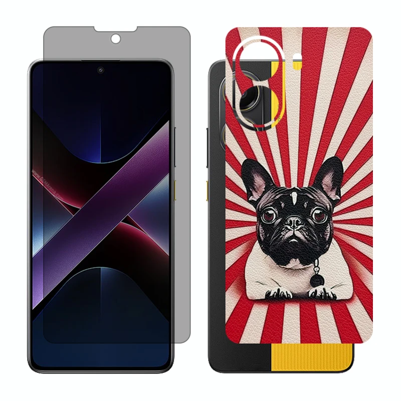 محافظ صفحه نمایش حریم شخصی گلس مدل Together مناسب برای گوشی موبایل شیائومی Poco X7 Pro به همراه برچسب پوششی پشت گوشی