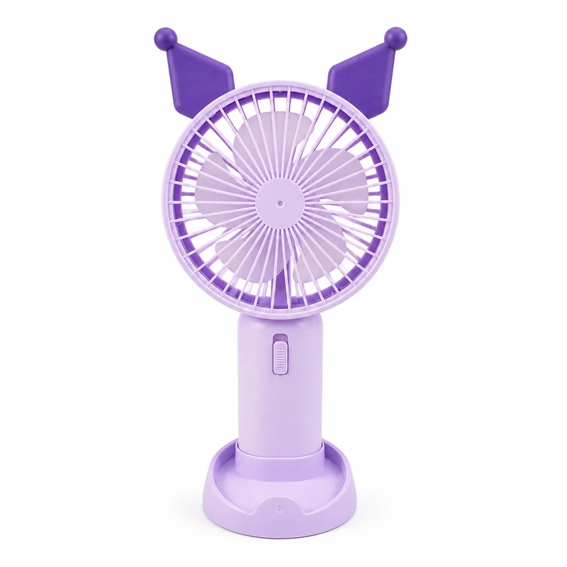 پنکه‌ شارژی مدل پایه دار قابل حمل کرومی کد Large Huge Kuromi Fan