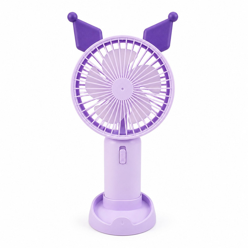 پنکه‌ شارژی مدل پایه دار قابل حمل کرومی کد Large Huge Kuromi Fan