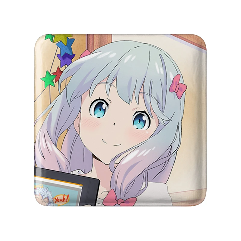 مگنت خندالو طرح ساگیری انیمه ارومانگا سنسی Eromanga Sensei  مدل مربعی کد 22632