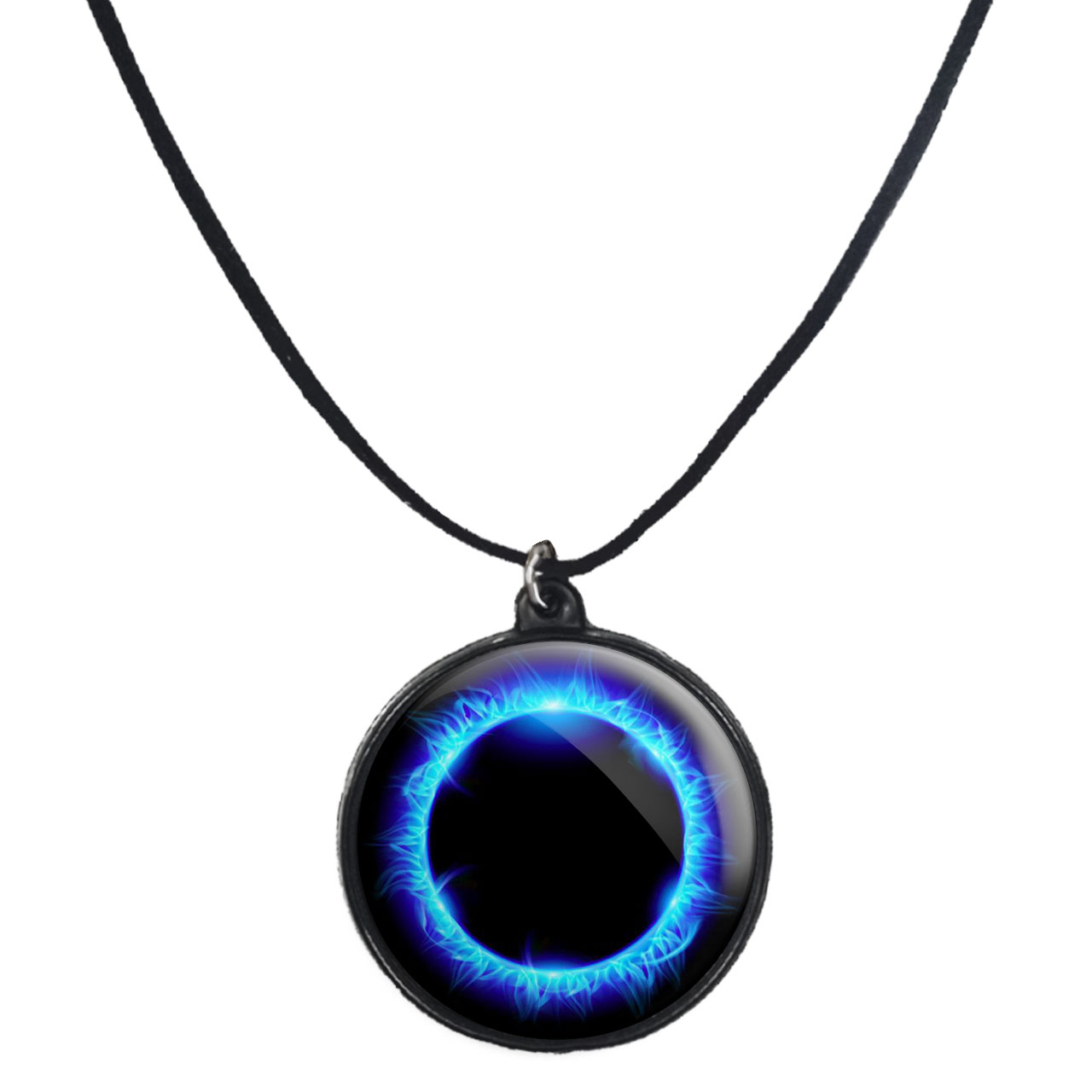 گردنبند پرمانه طرح سیاه چاله ها کد pmb.25883 مدل دو طرفه