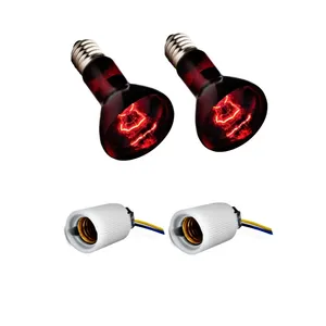 لامپ گرمایشی 40 وات فیلیپس مدل F2 پایه E14 به همراه سرپیچ بسته 2 عددی