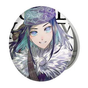 آینه جیبی خندالو طرح اسیرپا انیمه کامویی طلایی Golden Kamuy مدل تاشو کد 23720 