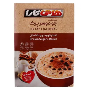 جو دو سر پرک فوری شکر قهوه ای و کشمش هاتی کارا - 200 گرم
